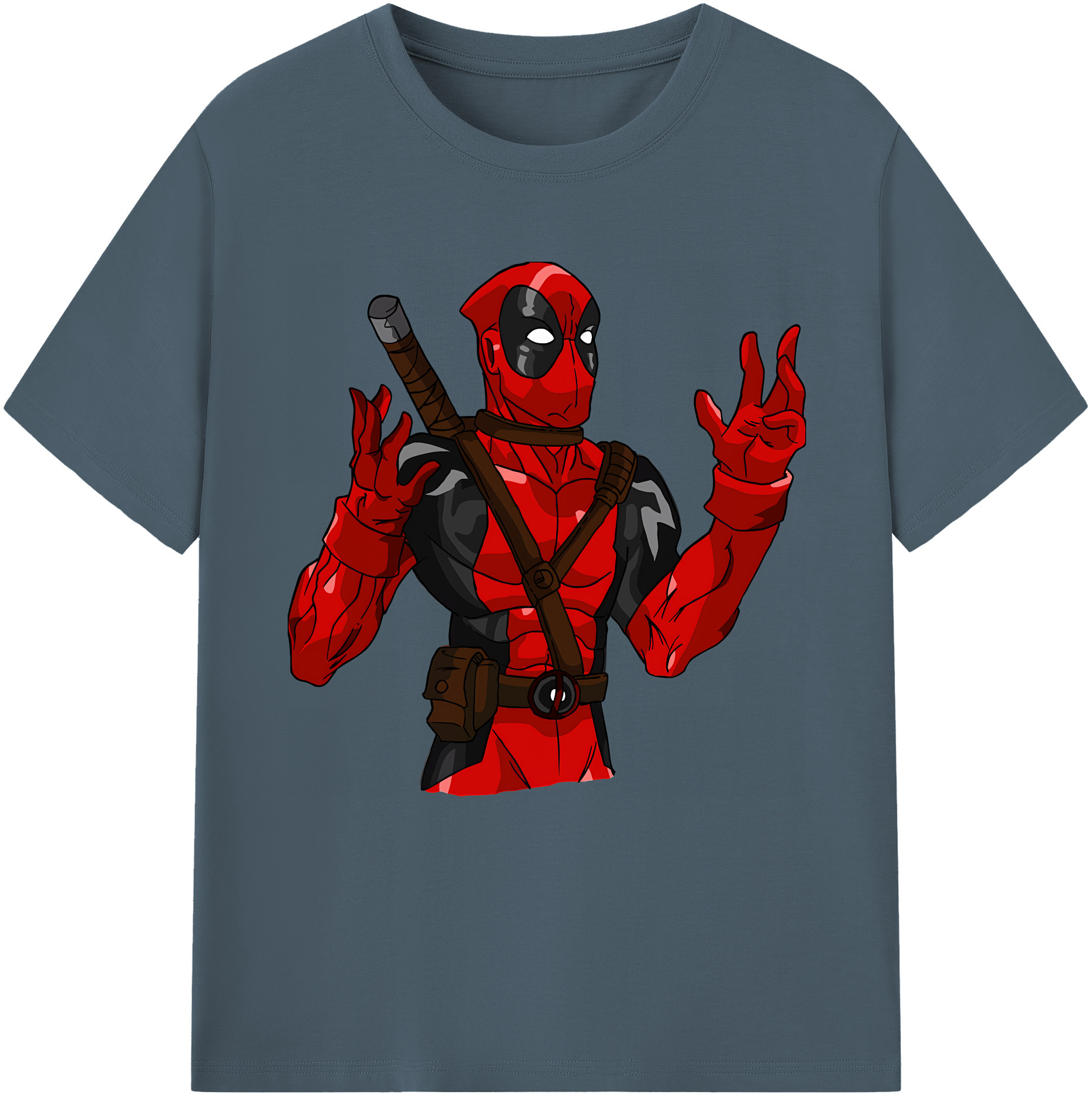 （画像用） Deadpool デッドプール 綿100％半袖Tシャツ（フロントプリント）